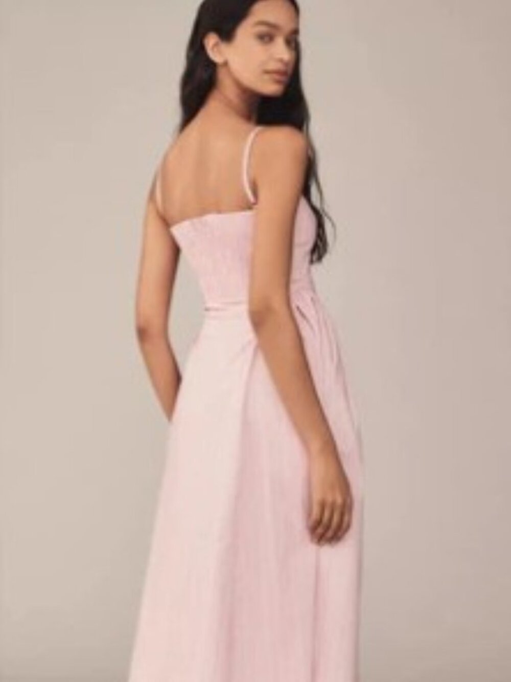 Maeve Anthropologie Pink Stripe Fitted A-Line Midi Dress Size M - Picture 9 of 10